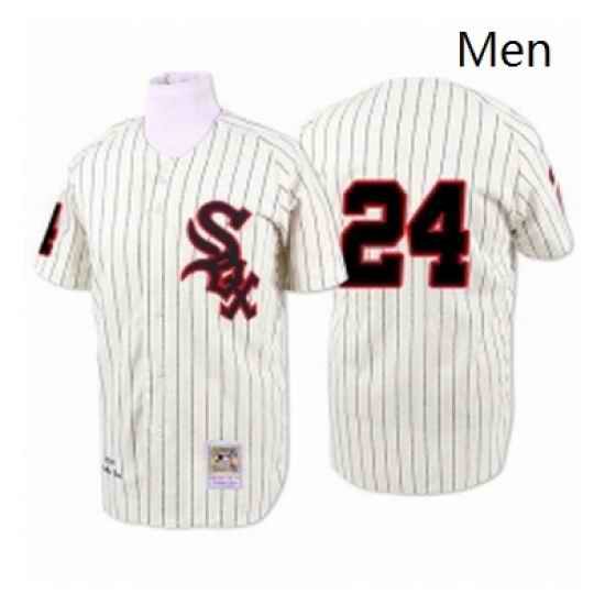 Mens Mitchell and Ness 1959 Chicago White Sox 24 Early Wynn Replica Cream Throwback MLB Jersey
